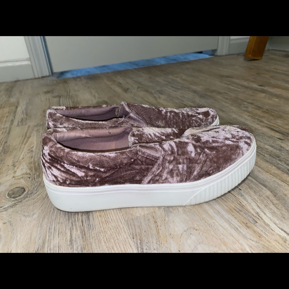 Fabletics pink platform Slip ons